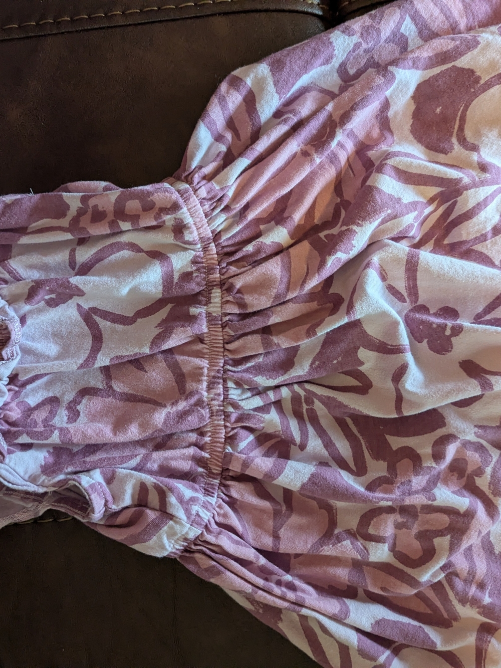 Carter's Purple and White Floral Girls One-Piece Bodysuit